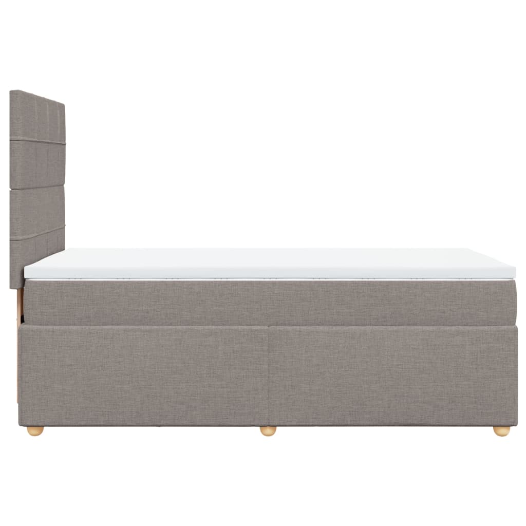 Boxspring met matras stof taupe 90x200 cm is nu te koop bij PeponiXL, paradijselijk wonen!