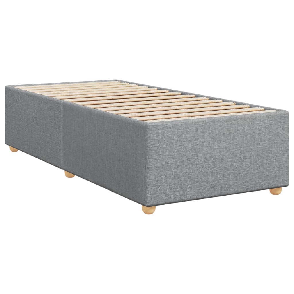 Boxspring met matras stof lichtgrijs 90x200 cm is nu te koop bij PeponiXL, paradijselijk wonen!