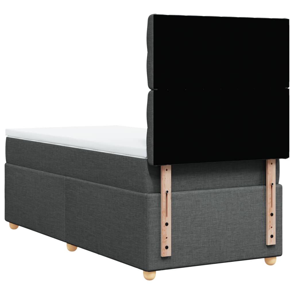 Boxspring met matras stof donkergrijs 90x200 cm is nu te koop bij PeponiXL, paradijselijk wonen!