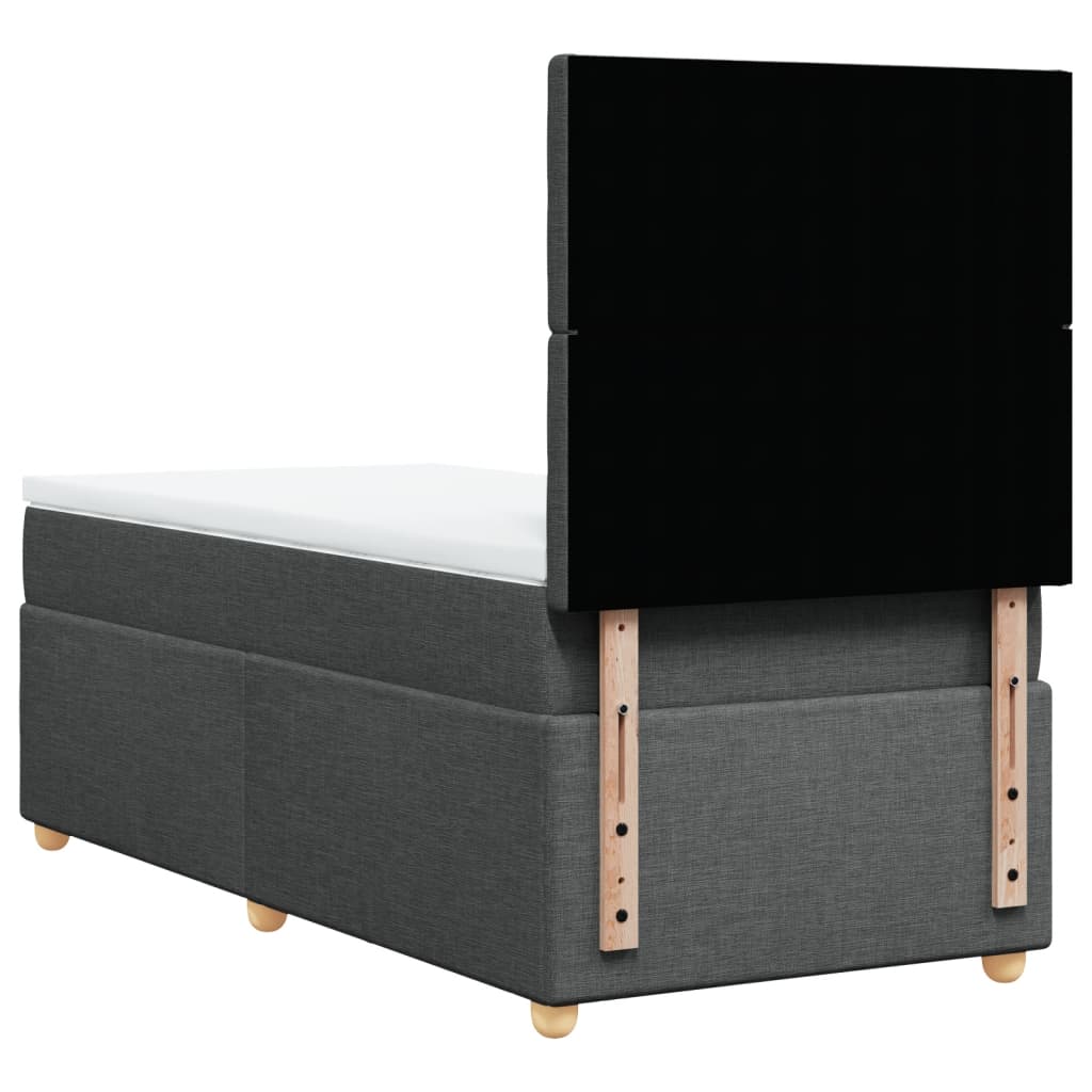 Boxspring met matras stof donkergrijs 90x200 cm is nu te koop bij PeponiXL, paradijselijk wonen!