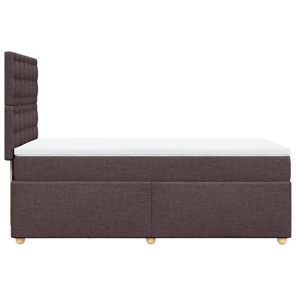 Boxspring met matras stof donkerbruin 90x200 cm is nu te koop bij PeponiXL, paradijselijk wonen!