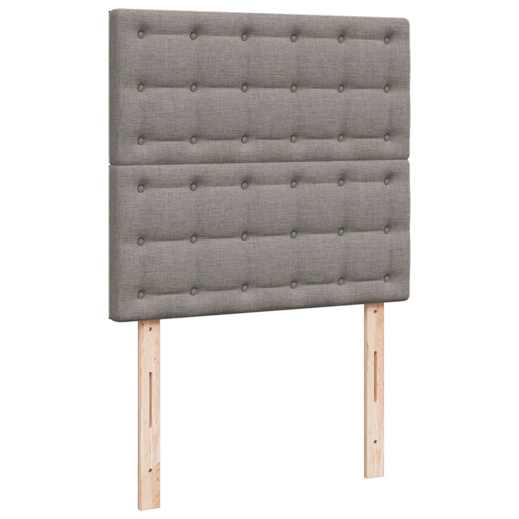 Boxspring met matras stof taupe 90x200 cm is nu te koop bij PeponiXL, paradijselijk wonen!