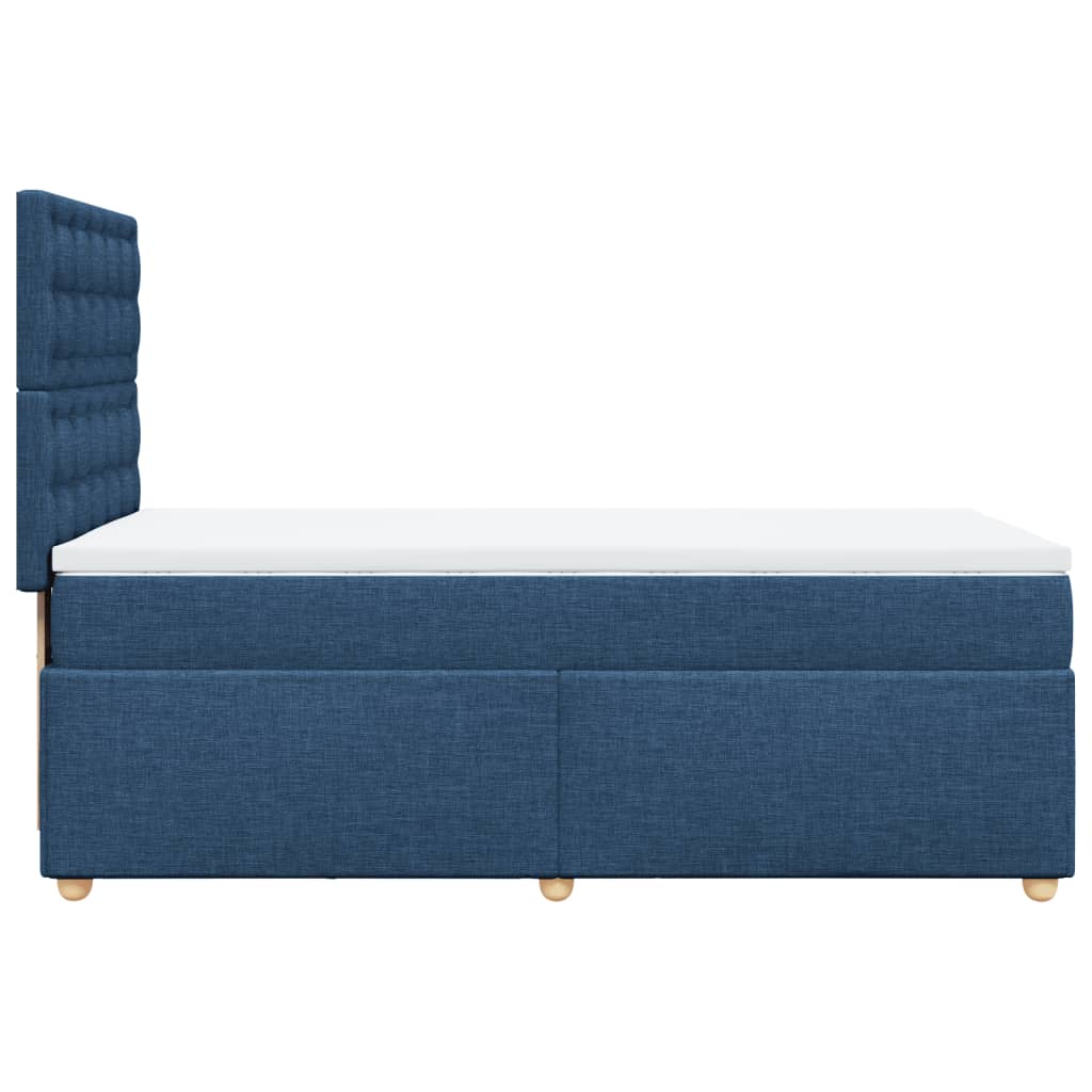 Boxspring met matras stof blauw 90x200 cm is nu te koop bij PeponiXL, paradijselijk wonen!