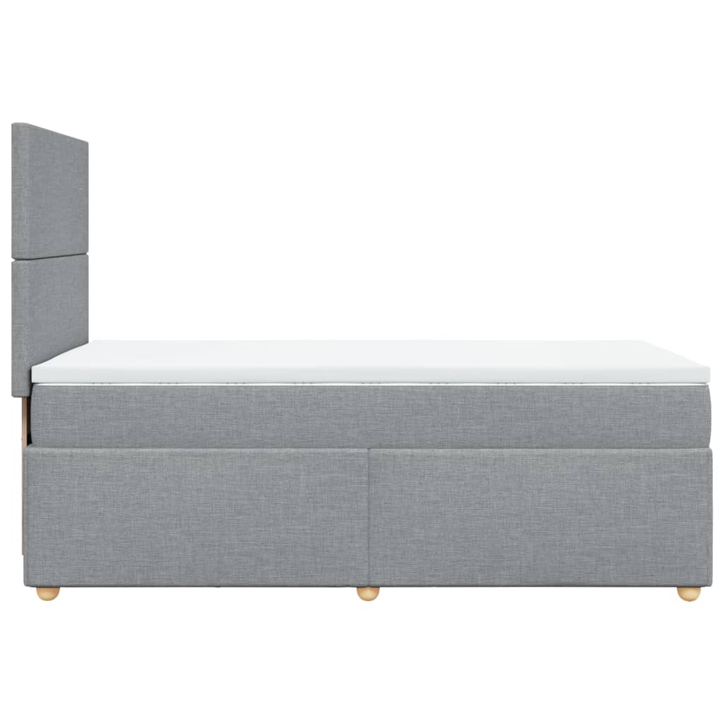 Boxspring met matras stof lichtgrijs 100x200 cm is nu te koop bij PeponiXL, paradijselijk wonen!