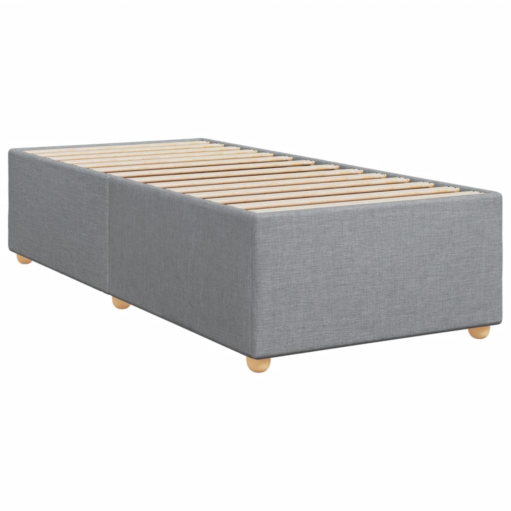 Boxspring met matras stof lichtgrijs 100x200 cm is nu te koop bij PeponiXL, paradijselijk wonen!