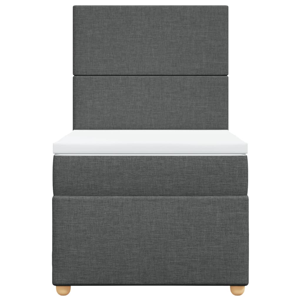 Boxspring met matras stof donkergrijs 100x200 cm is nu te koop bij PeponiXL, paradijselijk wonen!