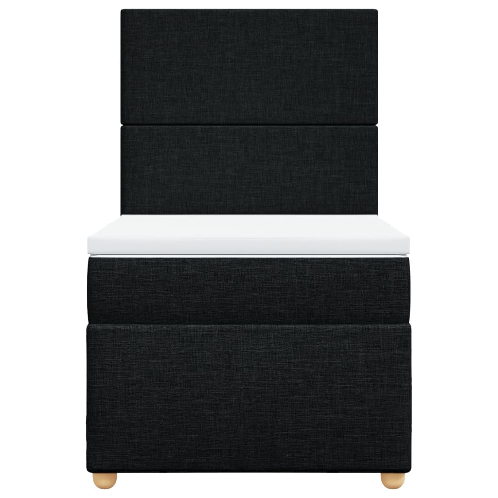 Boxspring met matras stof zwart 100x200 cm is nu te koop bij PeponiXL, paradijselijk wonen!
