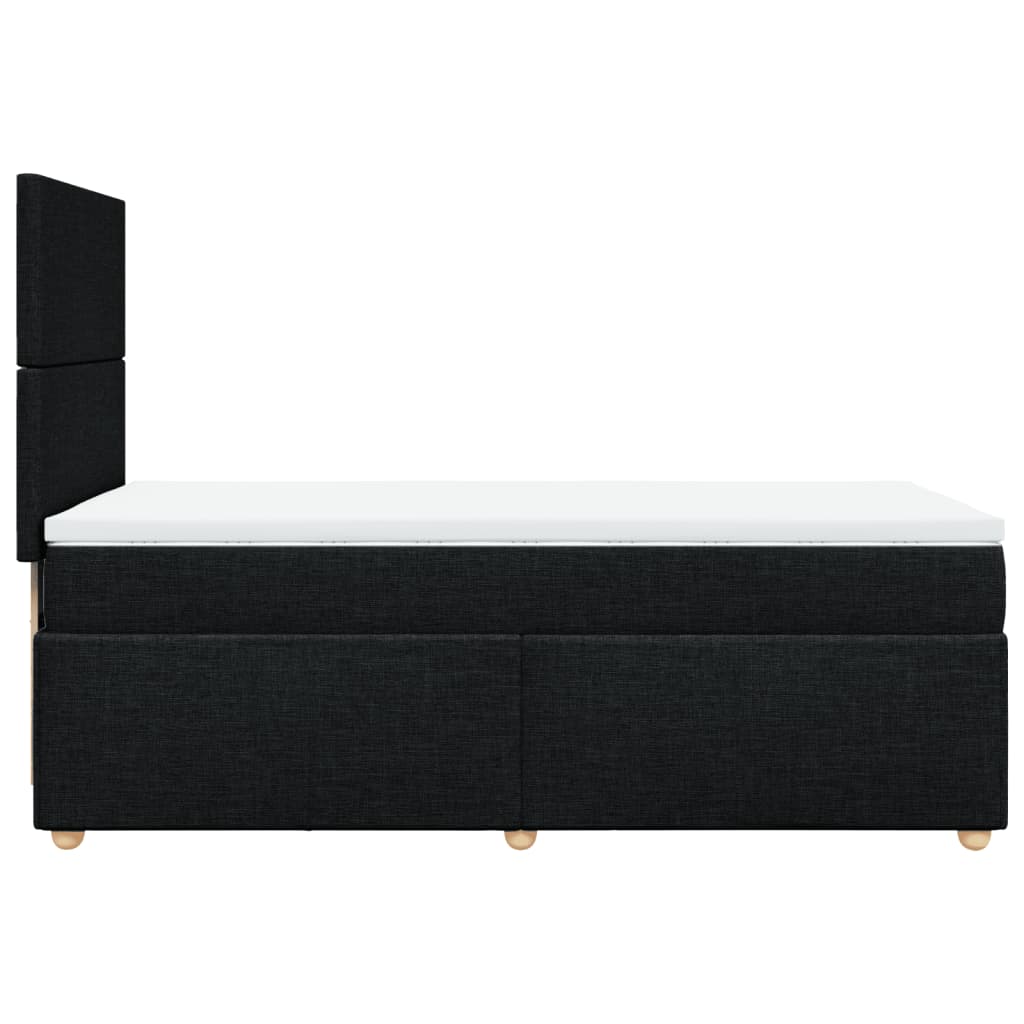Boxspring met matras stof zwart 100x200 cm is nu te koop bij PeponiXL, paradijselijk wonen!