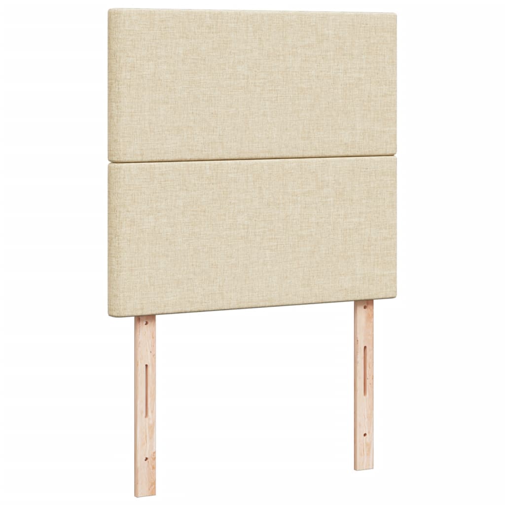 Boxspring met matras stof crèmekleurig 100x200 cm is nu te koop bij PeponiXL, paradijselijk wonen!