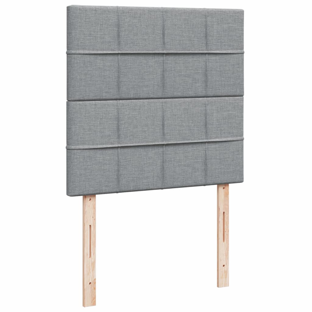 Boxspring met matras stof lichtgrijs 100x200 cm is nu te koop bij PeponiXL, paradijselijk wonen!