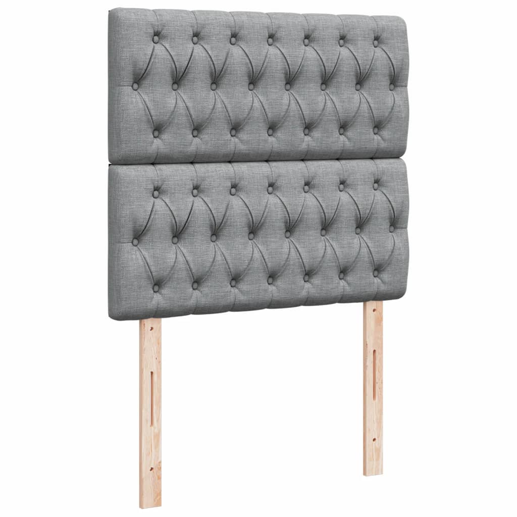 Boxspring met matras stof lichtgrijs 100x200 cm is nu te koop bij PeponiXL, paradijselijk wonen!