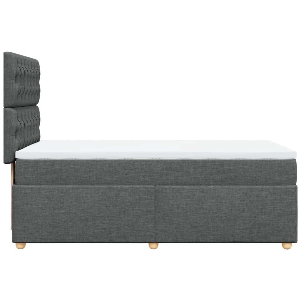Boxspring met matras stof donkergrijs 100x200 cm is nu te koop bij PeponiXL, paradijselijk wonen!