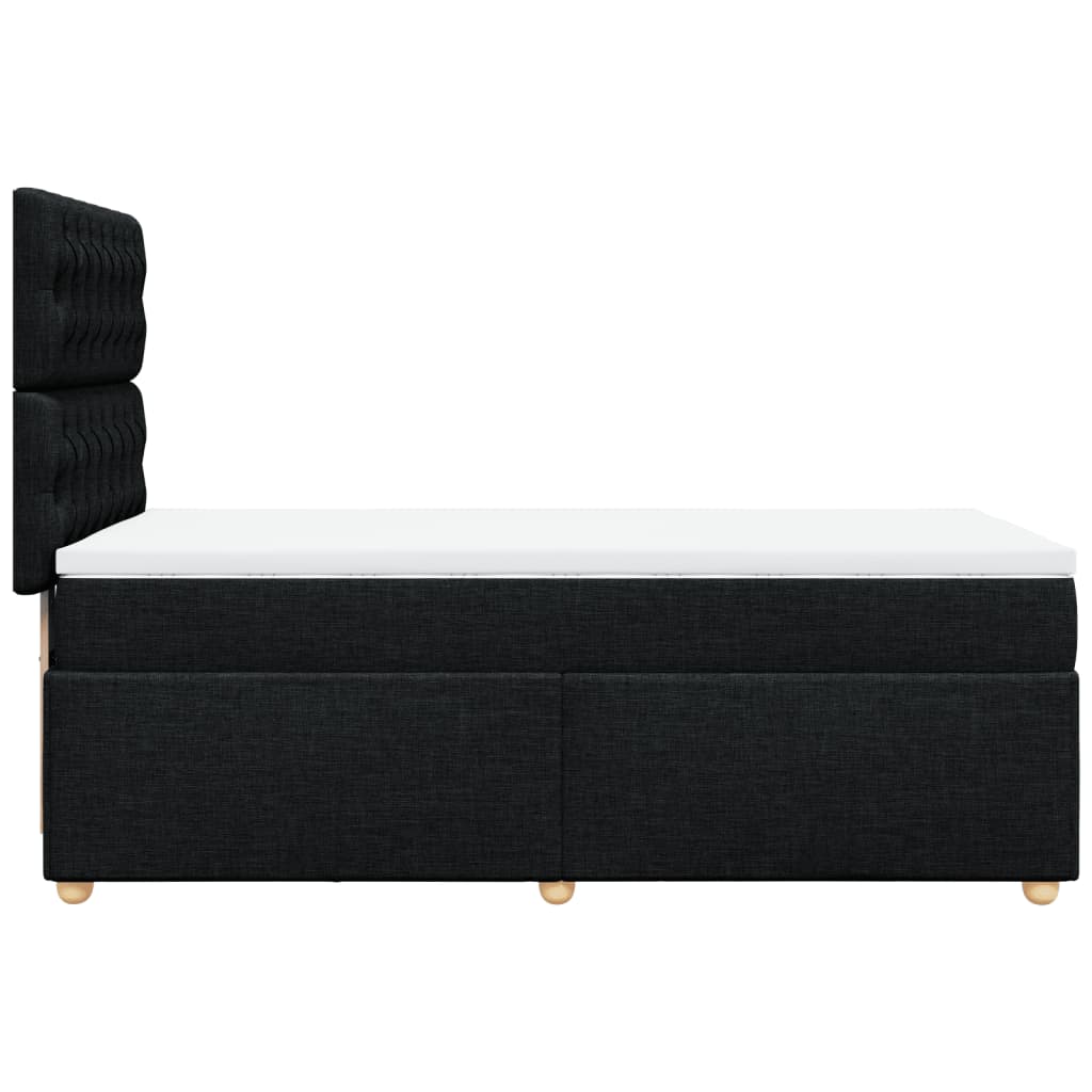 Boxspring met matras stof zwart 100x200 cm is nu te koop bij PeponiXL, paradijselijk wonen!