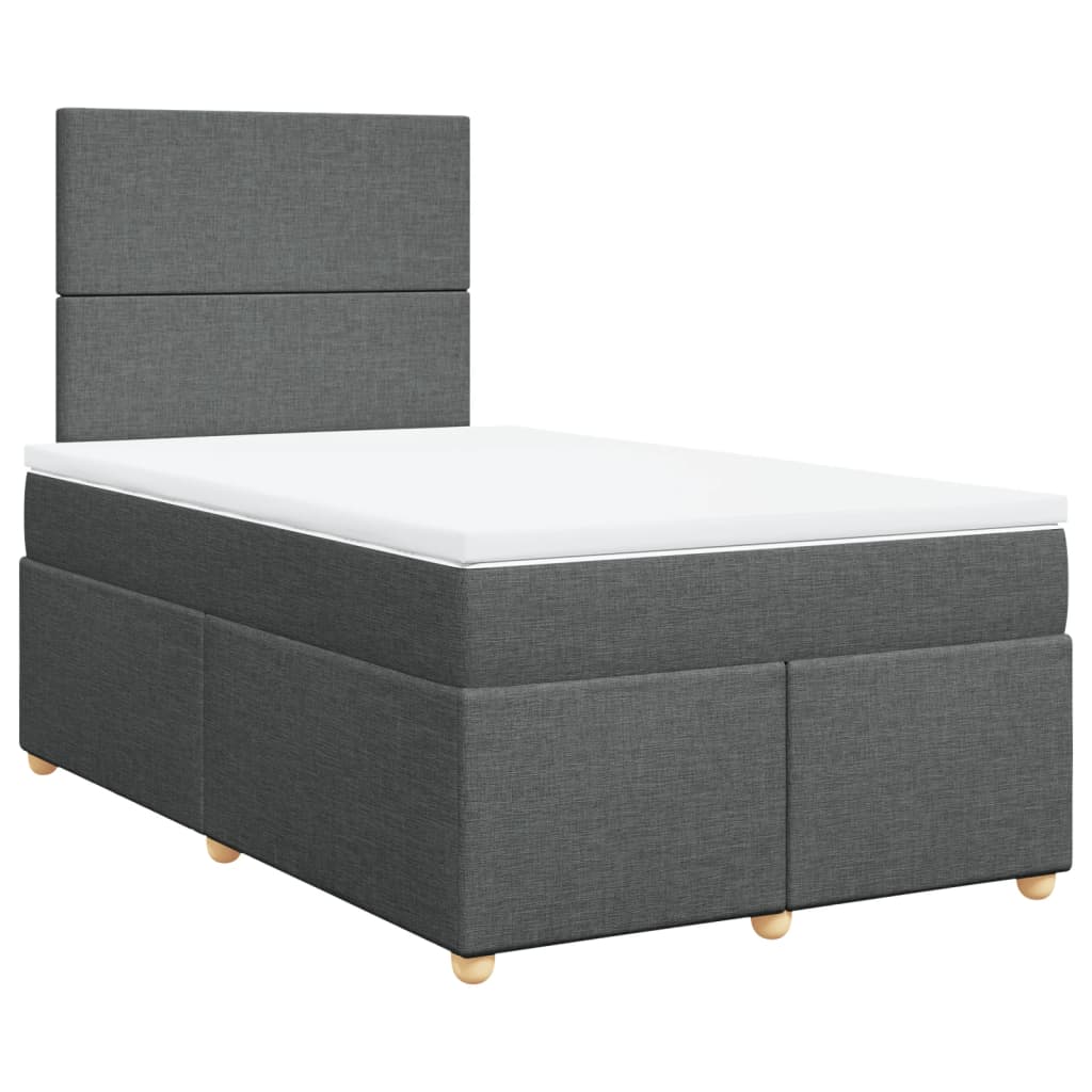 Boxspring met matras stof donkergrijs 120x190 cm is nu te koop bij PeponiXL, paradijselijk wonen!