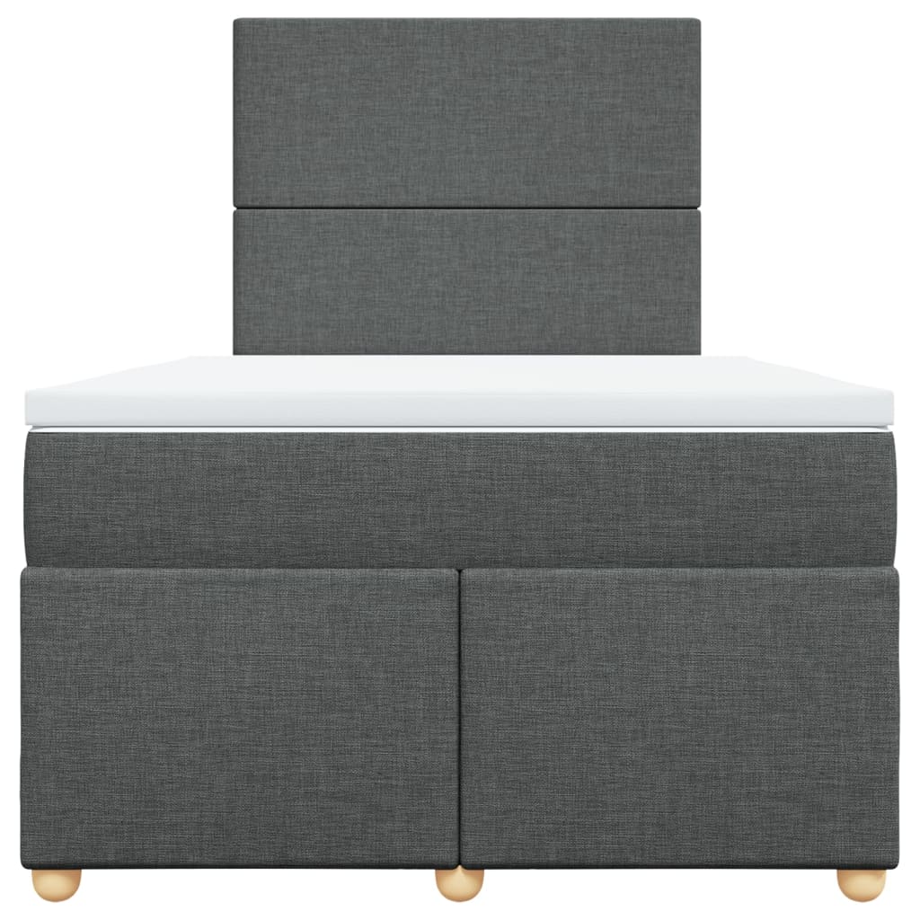Boxspring met matras stof donkergrijs 120x190 cm is nu te koop bij PeponiXL, paradijselijk wonen!