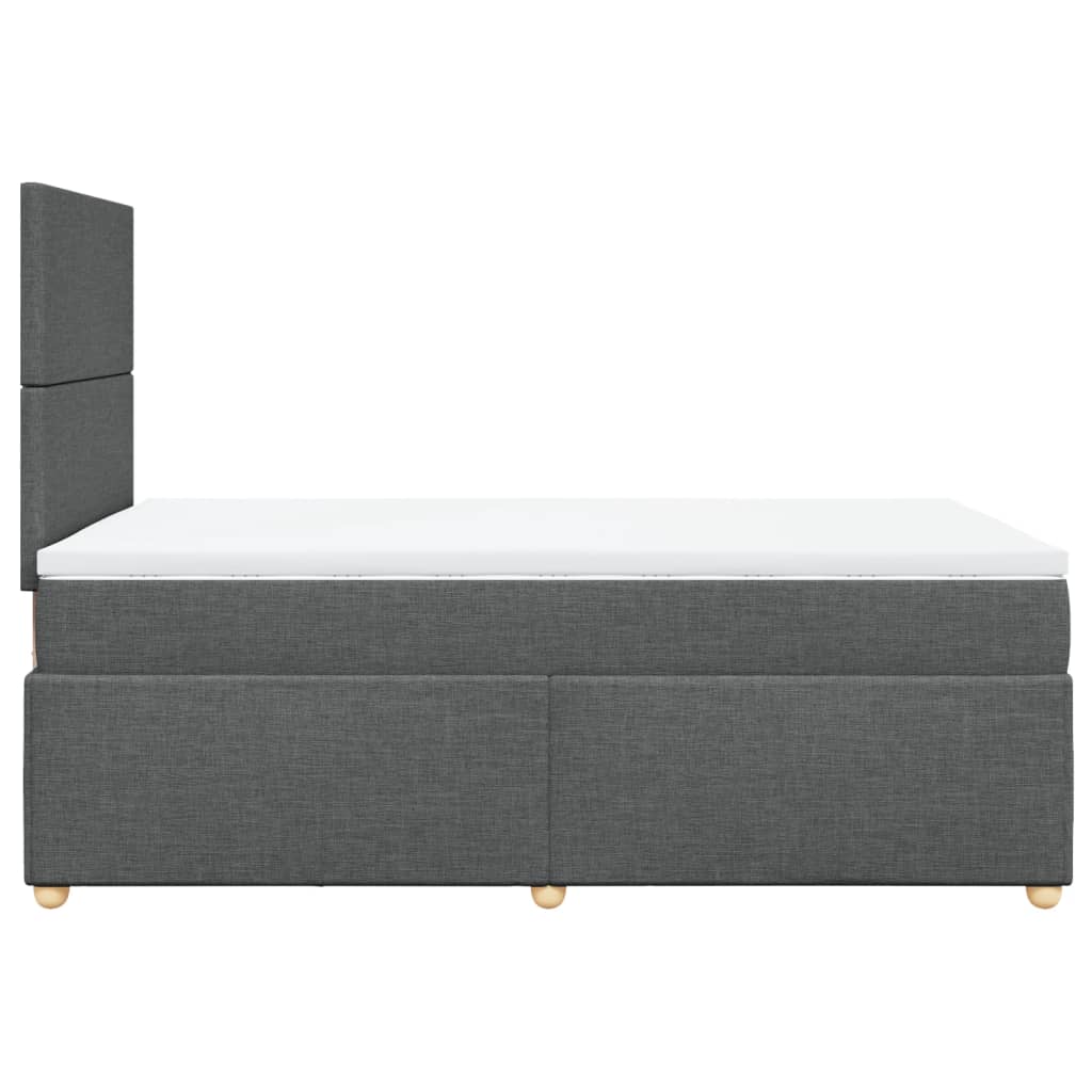 Boxspring met matras stof donkergrijs 120x190 cm is nu te koop bij PeponiXL, paradijselijk wonen!