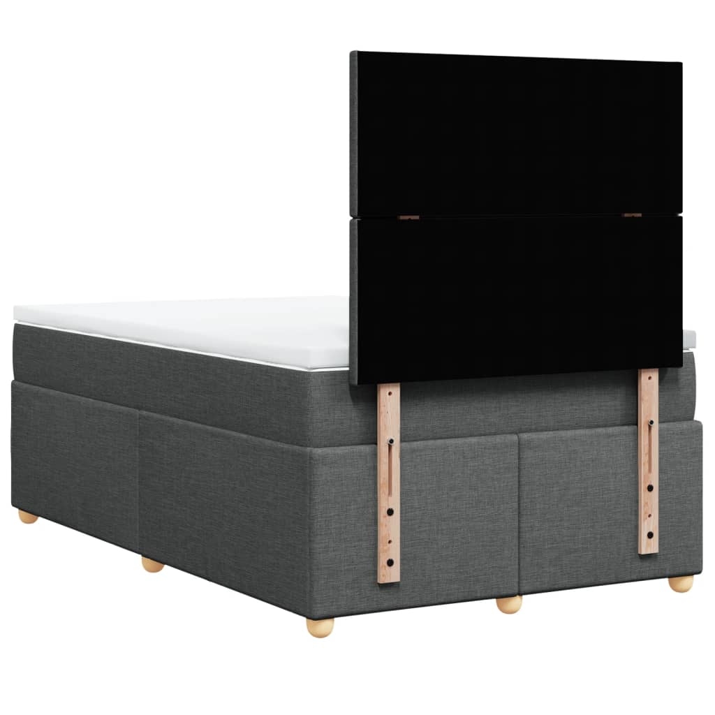 Boxspring met matras stof donkergrijs 120x190 cm is nu te koop bij PeponiXL, paradijselijk wonen!
