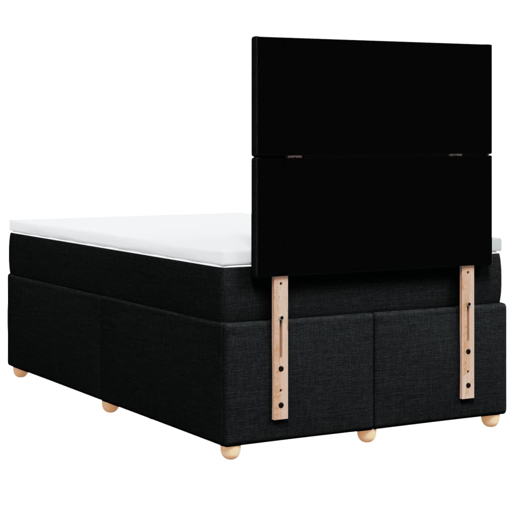 Boxspring met matras stof zwart 120x190 cm is nu te koop bij PeponiXL, paradijselijk wonen!