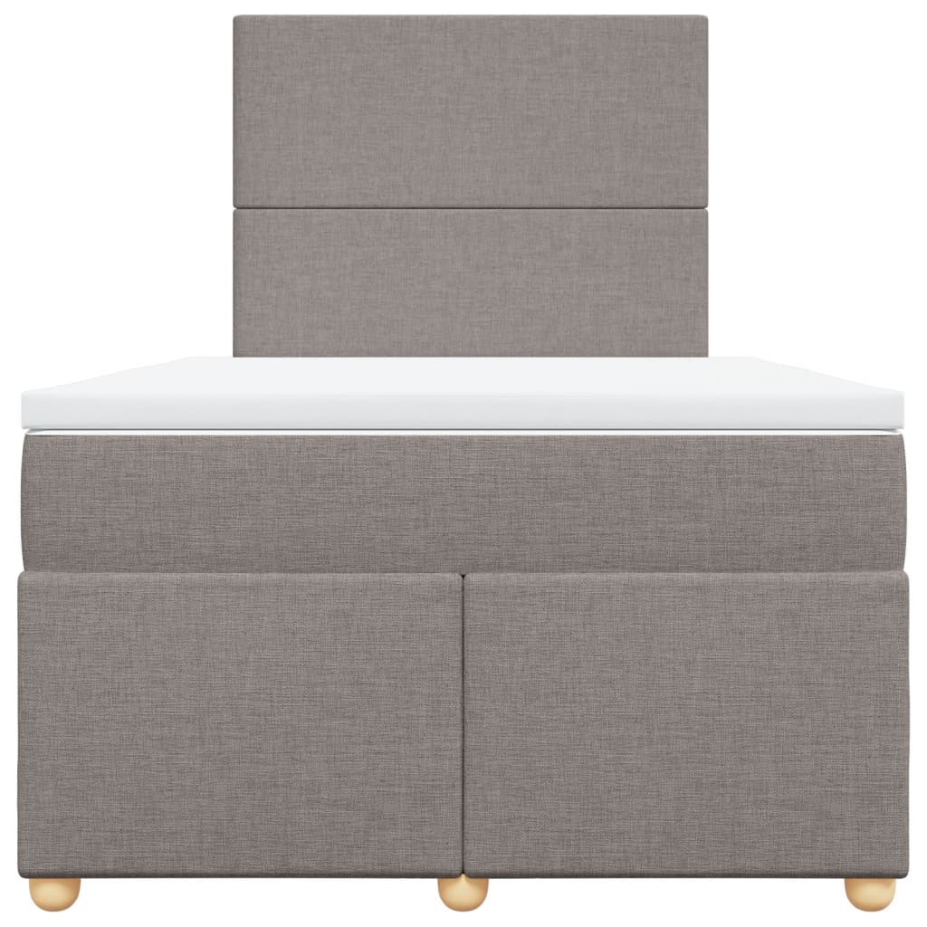 Boxspring met matras stof taupe 120x190 cm is nu te koop bij PeponiXL, paradijselijk wonen!
