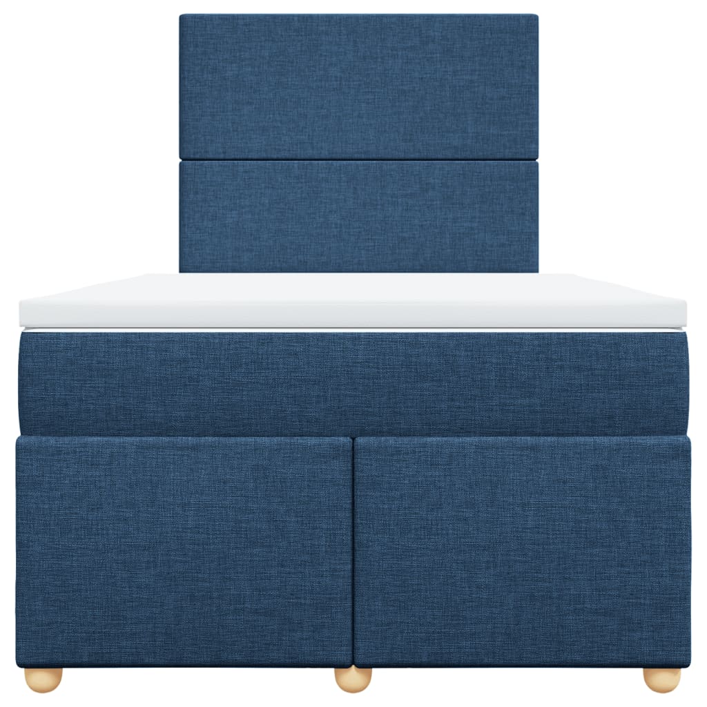 Boxspring met matras stof blauw 120x190 cm is nu te koop bij PeponiXL, paradijselijk wonen!