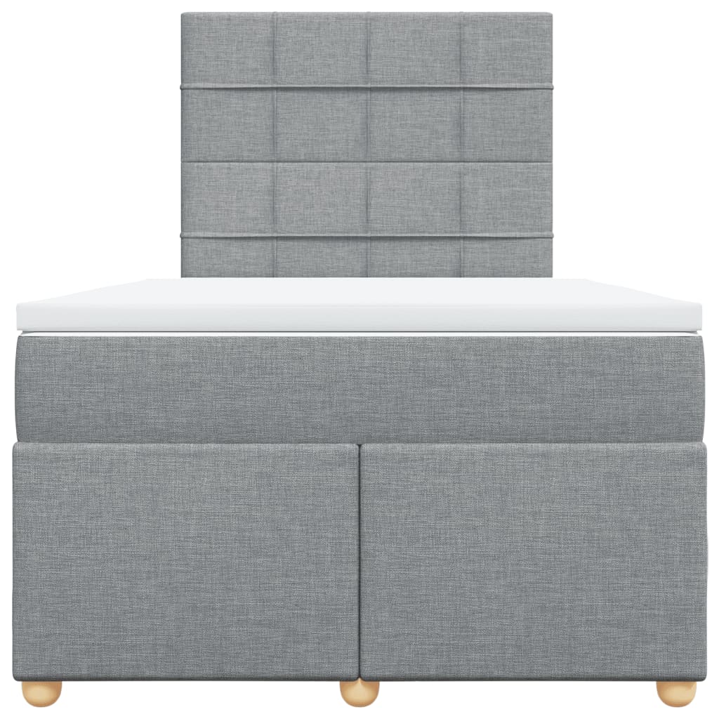 Boxspring met matras stof lichtgrijs 120x190 cm is nu te koop bij PeponiXL, paradijselijk wonen!