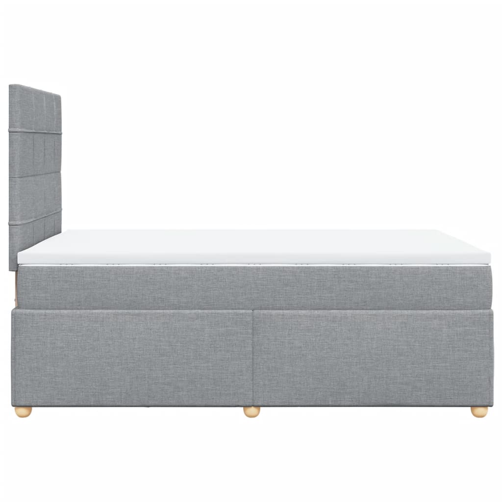 Boxspring met matras stof lichtgrijs 120x190 cm is nu te koop bij PeponiXL, paradijselijk wonen!