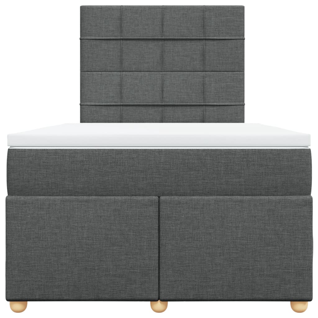 Boxspring met matras stof donkergrijs 120x190 cm is nu te koop bij PeponiXL, paradijselijk wonen!