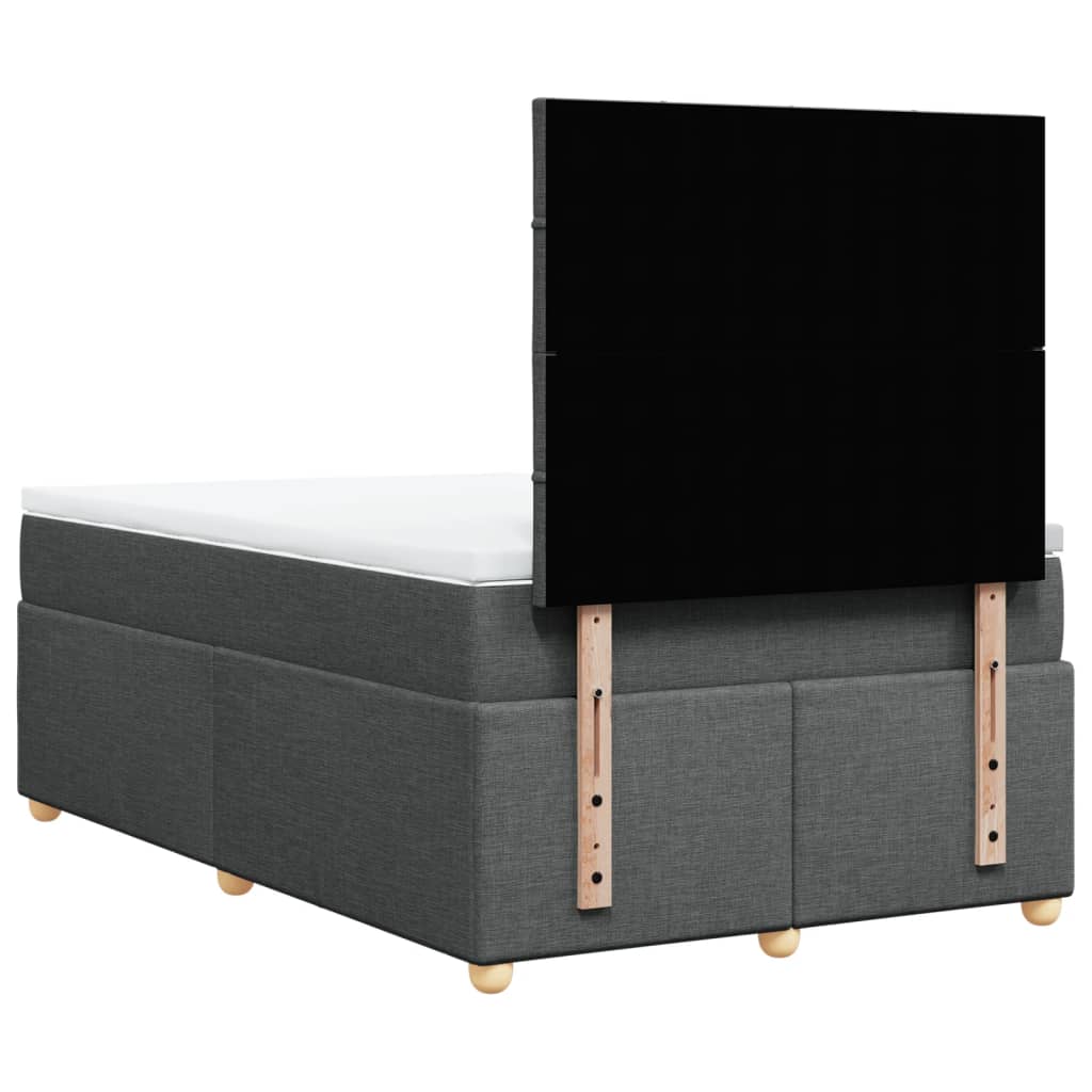 Boxspring met matras stof donkergrijs 120x190 cm is nu te koop bij PeponiXL, paradijselijk wonen!