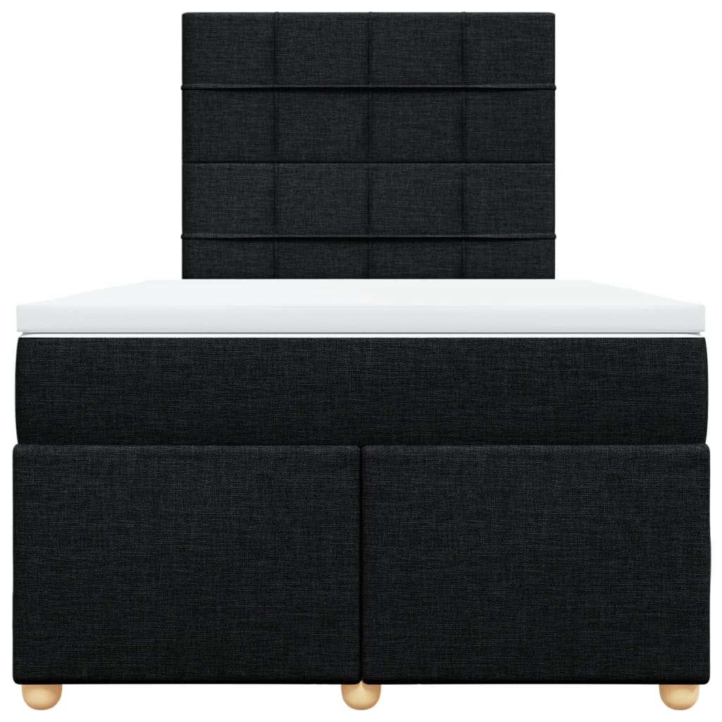 Boxspring met matras stof zwart 120x190 cm is nu te koop bij PeponiXL, paradijselijk wonen!