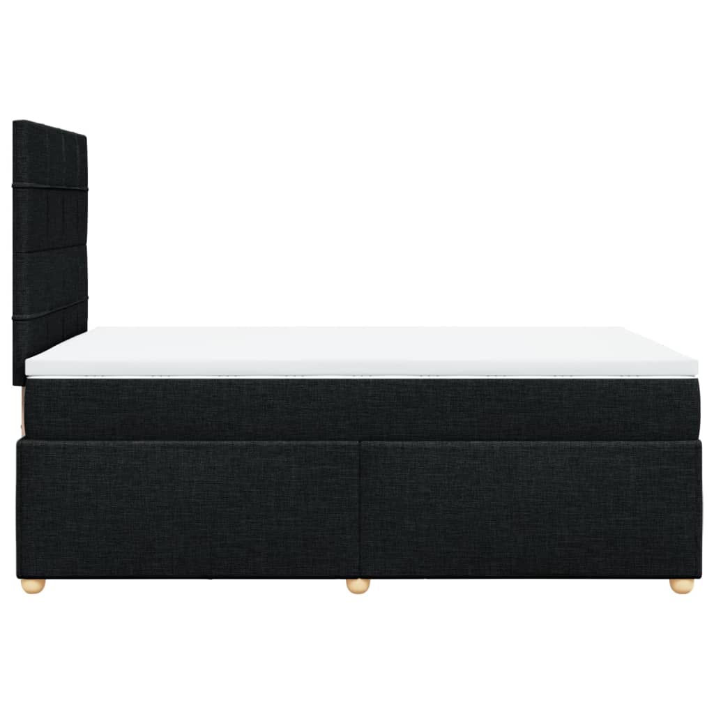 Boxspring met matras stof zwart 120x190 cm is nu te koop bij PeponiXL, paradijselijk wonen!