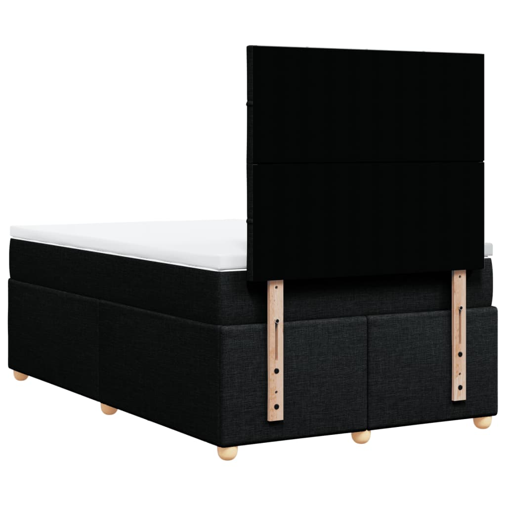 Boxspring met matras stof zwart 120x190 cm is nu te koop bij PeponiXL, paradijselijk wonen!