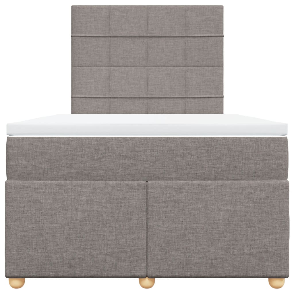 Boxspring met matras stof taupe 120x190 cm is nu te koop bij PeponiXL, paradijselijk wonen!