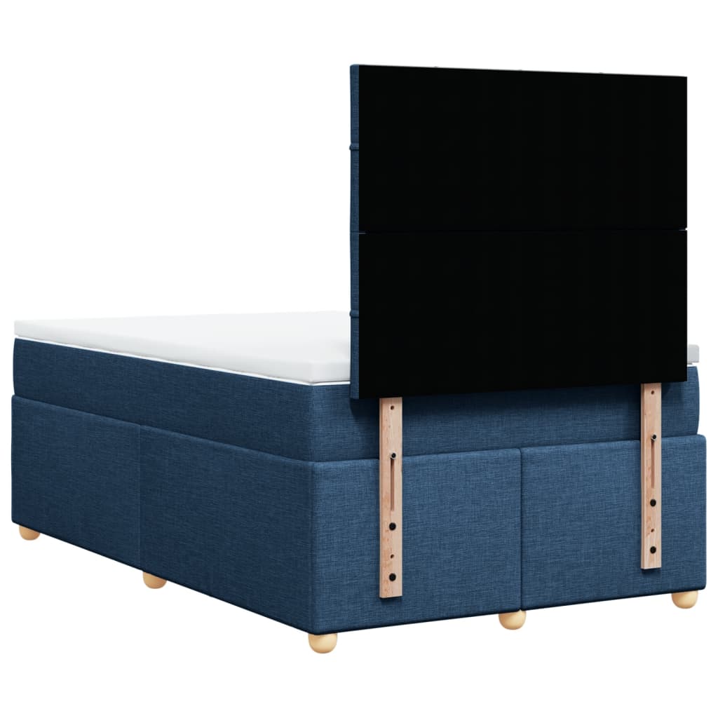 Boxspring met matras stof blauw 120x190 cm is nu te koop bij PeponiXL, paradijselijk wonen!