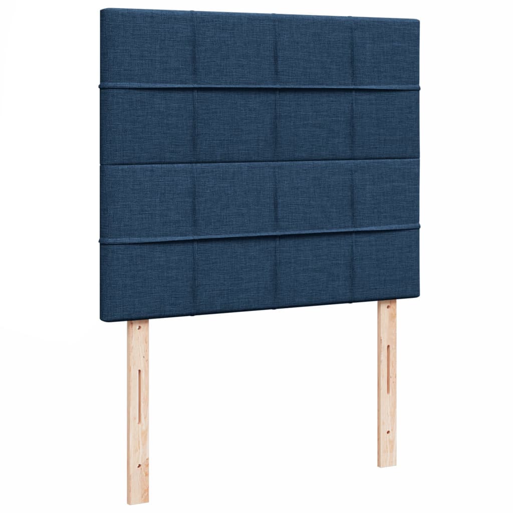 Boxspring met matras stof blauw 120x190 cm is nu te koop bij PeponiXL, paradijselijk wonen!