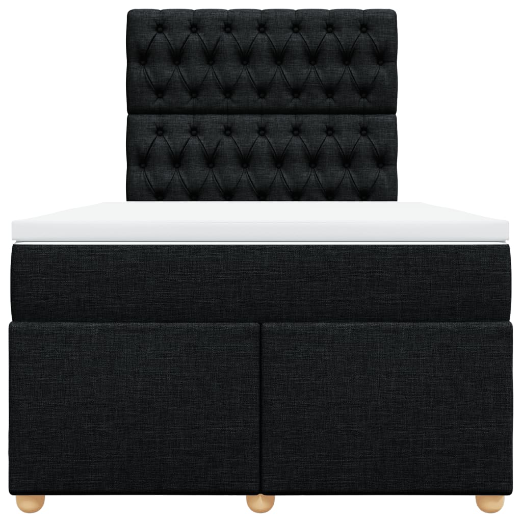 Boxspring met matras stof zwart 120x190 cm is nu te koop bij PeponiXL, paradijselijk wonen!
