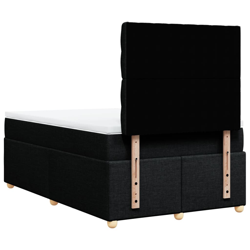 Boxspring met matras stof zwart 120x190 cm is nu te koop bij PeponiXL, paradijselijk wonen!