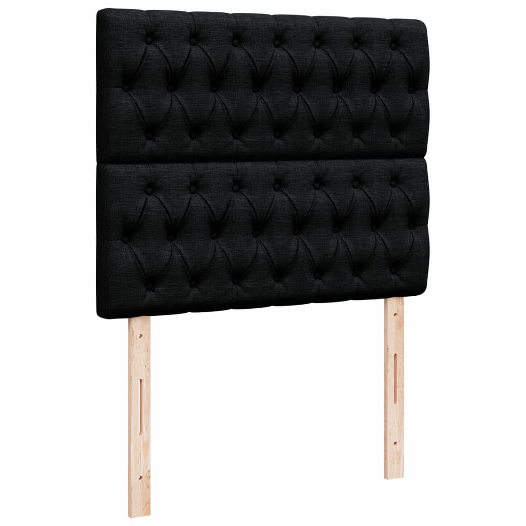 Boxspring met matras stof zwart 120x190 cm is nu te koop bij PeponiXL, paradijselijk wonen!