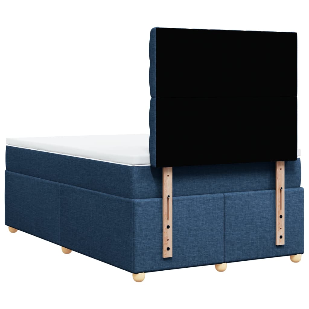 Boxspring met matras stof blauw 120x190 cm is nu te koop bij PeponiXL, paradijselijk wonen!