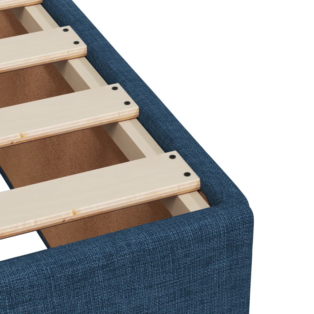 Boxspring met matras stof blauw 120x190 cm is nu te koop bij PeponiXL, paradijselijk wonen!