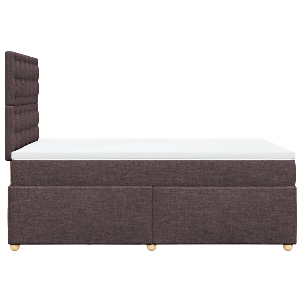 Boxspring met matras stof donkerbruin 120x190 cm is nu te koop bij PeponiXL, paradijselijk wonen!