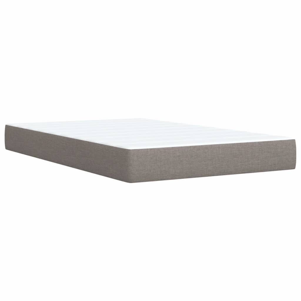 Boxspring met matras stof taupe 120x190 cm is nu te koop bij PeponiXL, paradijselijk wonen!