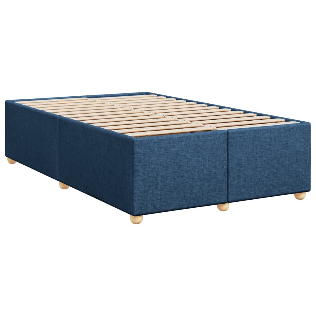 Boxspring met matras stof blauw 120x190 cm is nu te koop bij PeponiXL, paradijselijk wonen!