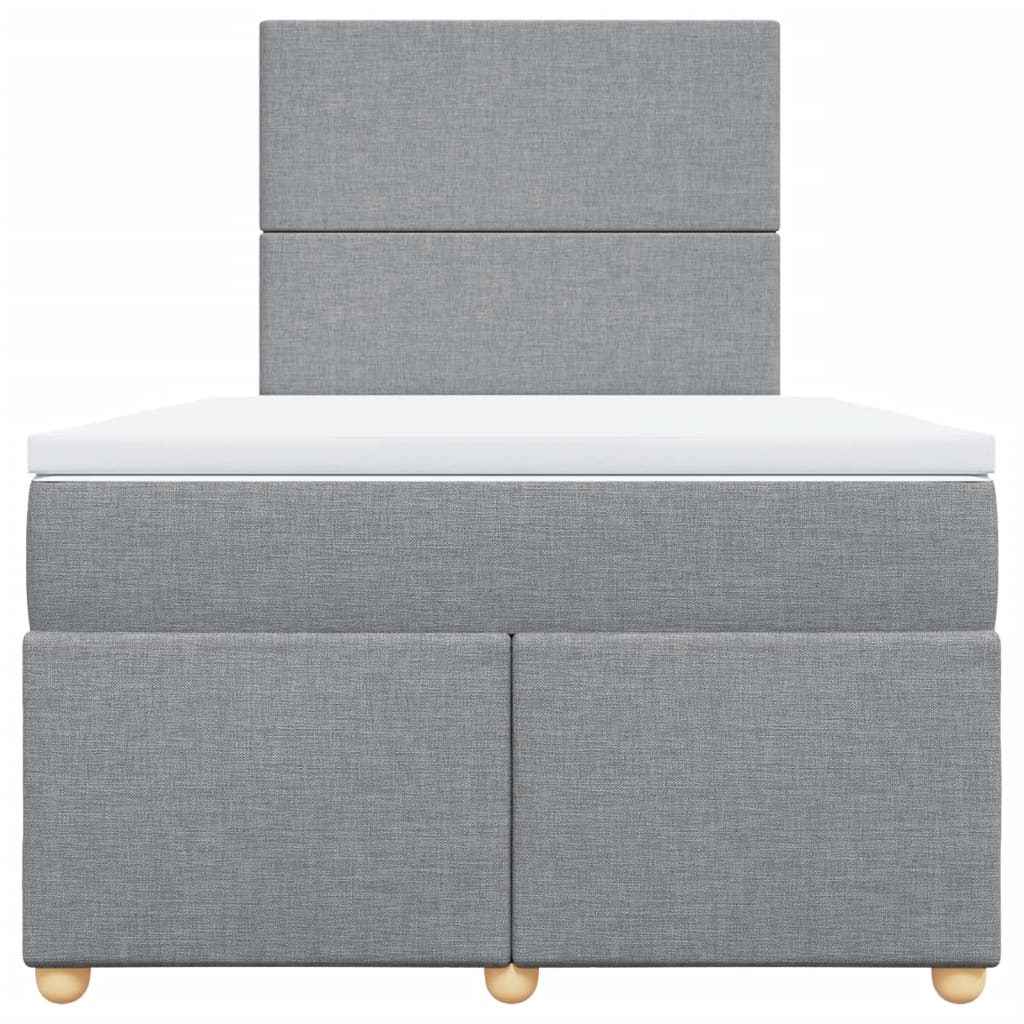Boxspring met matras stof lichtgrijs 120x200 cm is nu te koop bij PeponiXL, paradijselijk wonen!