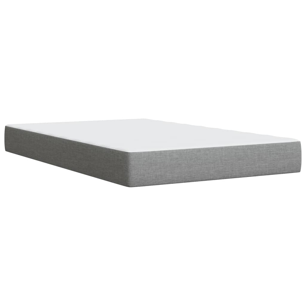 Boxspring met matras stof lichtgrijs 120x200 cm is nu te koop bij PeponiXL, paradijselijk wonen!