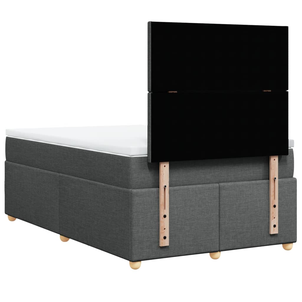 Boxspring met matras stof donkergrijs 120x200 cm is nu te koop bij PeponiXL, paradijselijk wonen!