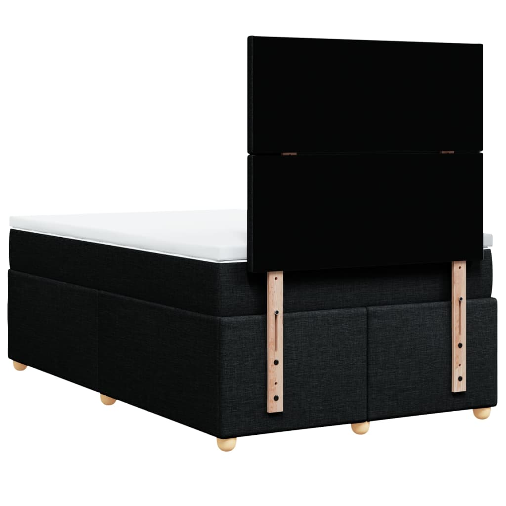 Boxspring met matras stof zwart 120x200 cm is nu te koop bij PeponiXL, paradijselijk wonen!