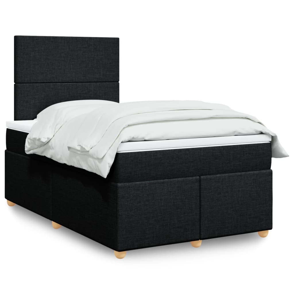 Boxspring met matras stof zwart 120x200 cm is nu te koop bij PeponiXL, paradijselijk wonen!