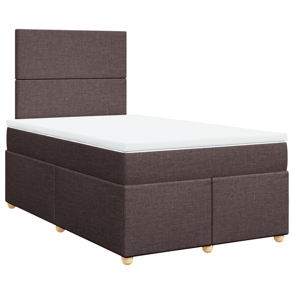 Boxspring met matras stof donkerbruin 120x200 cm is nu te koop bij PeponiXL, paradijselijk wonen!