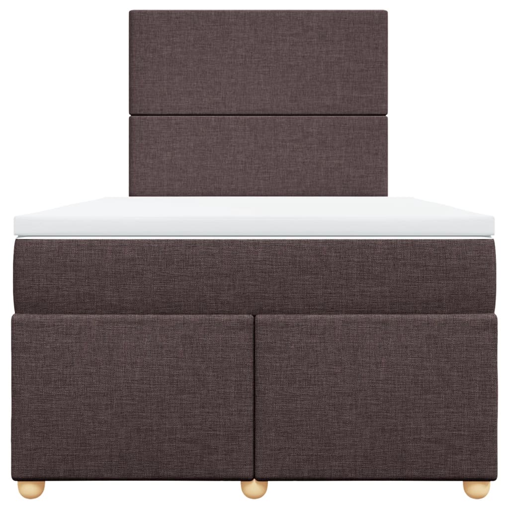Boxspring met matras stof donkerbruin 120x200 cm is nu te koop bij PeponiXL, paradijselijk wonen!
