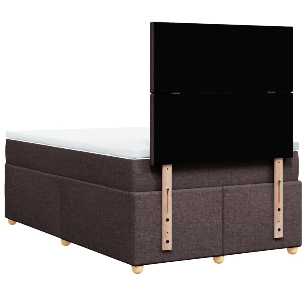 Boxspring met matras stof donkerbruin 120x200 cm is nu te koop bij PeponiXL, paradijselijk wonen!